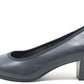 Leather Look Slip On Heel