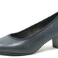 Leather Look Slip On Heel