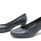 Leather Look Slip On Heel