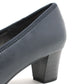 Leather Look Slip On Heel