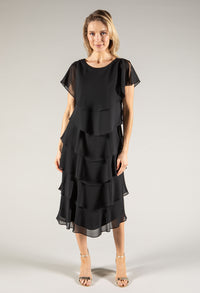 Tiered Round Neckline Dress