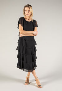 Tiered Round Neckline Dress