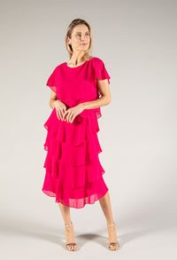 Tiered Round Neckline Dress