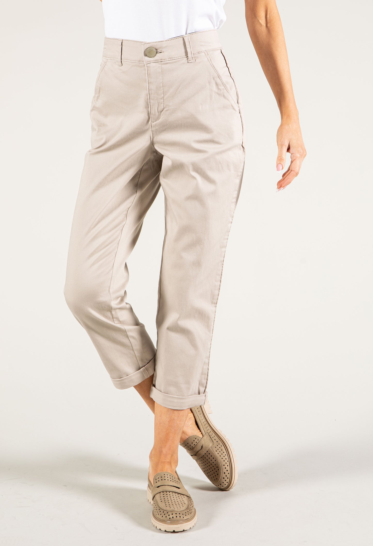 "Ab" Solution® High Rise Roll Cuff Trouser