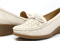 Laser Cut Wedge Loafer