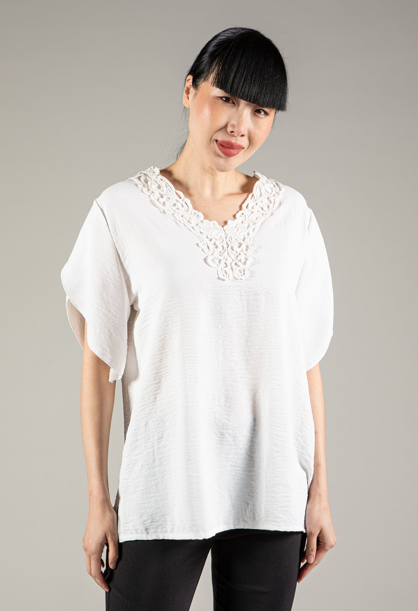 Crochet Neckline Top