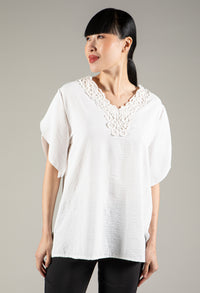 Crochet Neckline Top