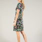 Floral Print Plisse Print Dress