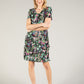 Floral Print Plisse Print Dress