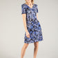 Ditsy Print Plisse Dress