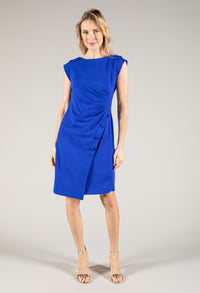 Ruched Button Detail Dress