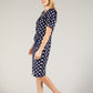 Polka Dot Ruched Dress