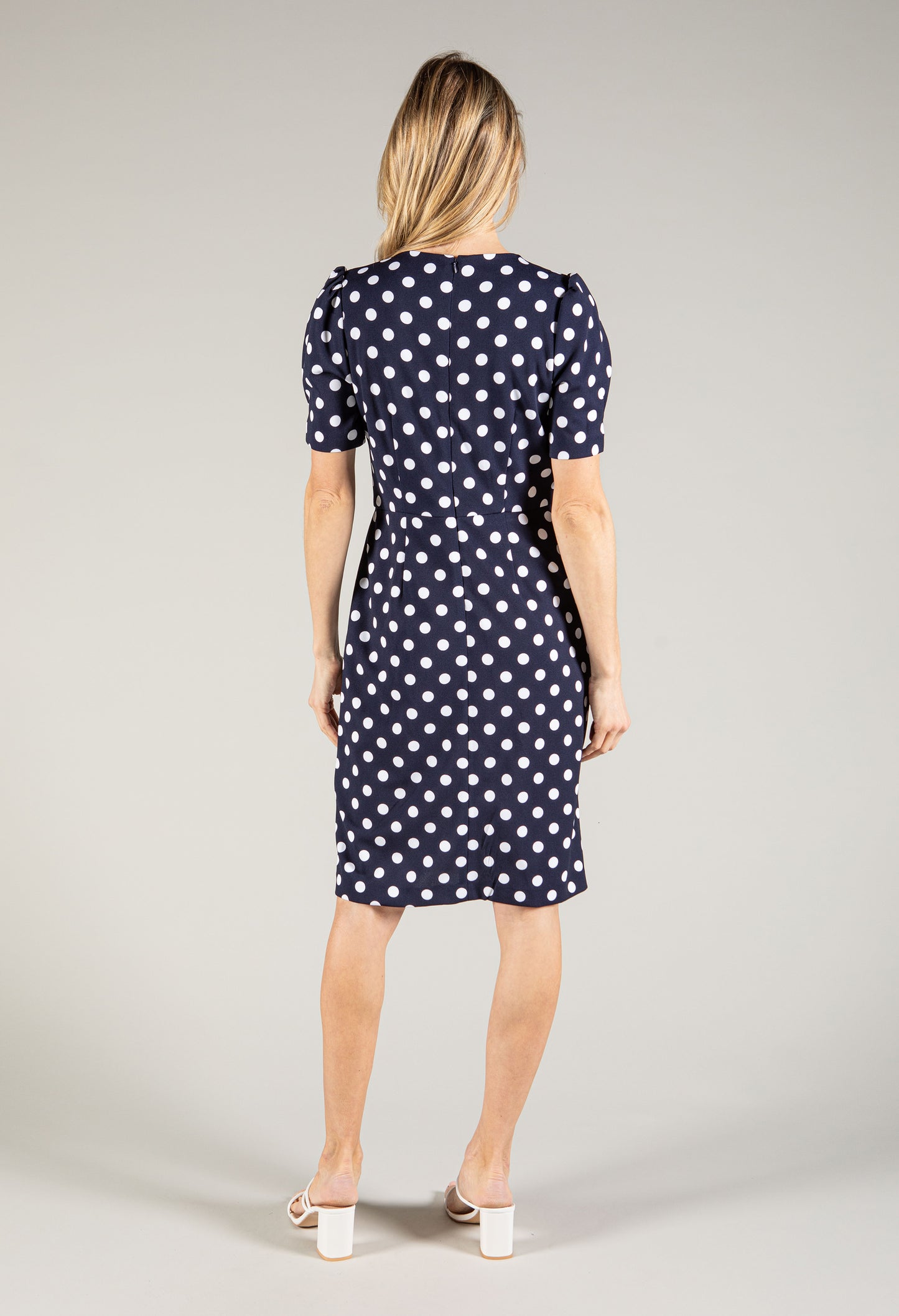 Polka Dot Ruched Dress