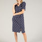 Polka Dot Ruched Dress