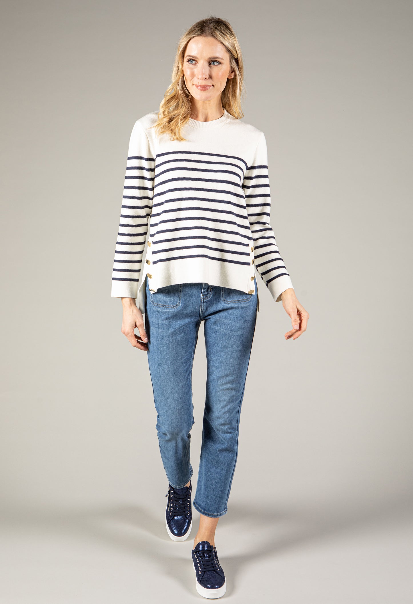 Striped Knit Pullover