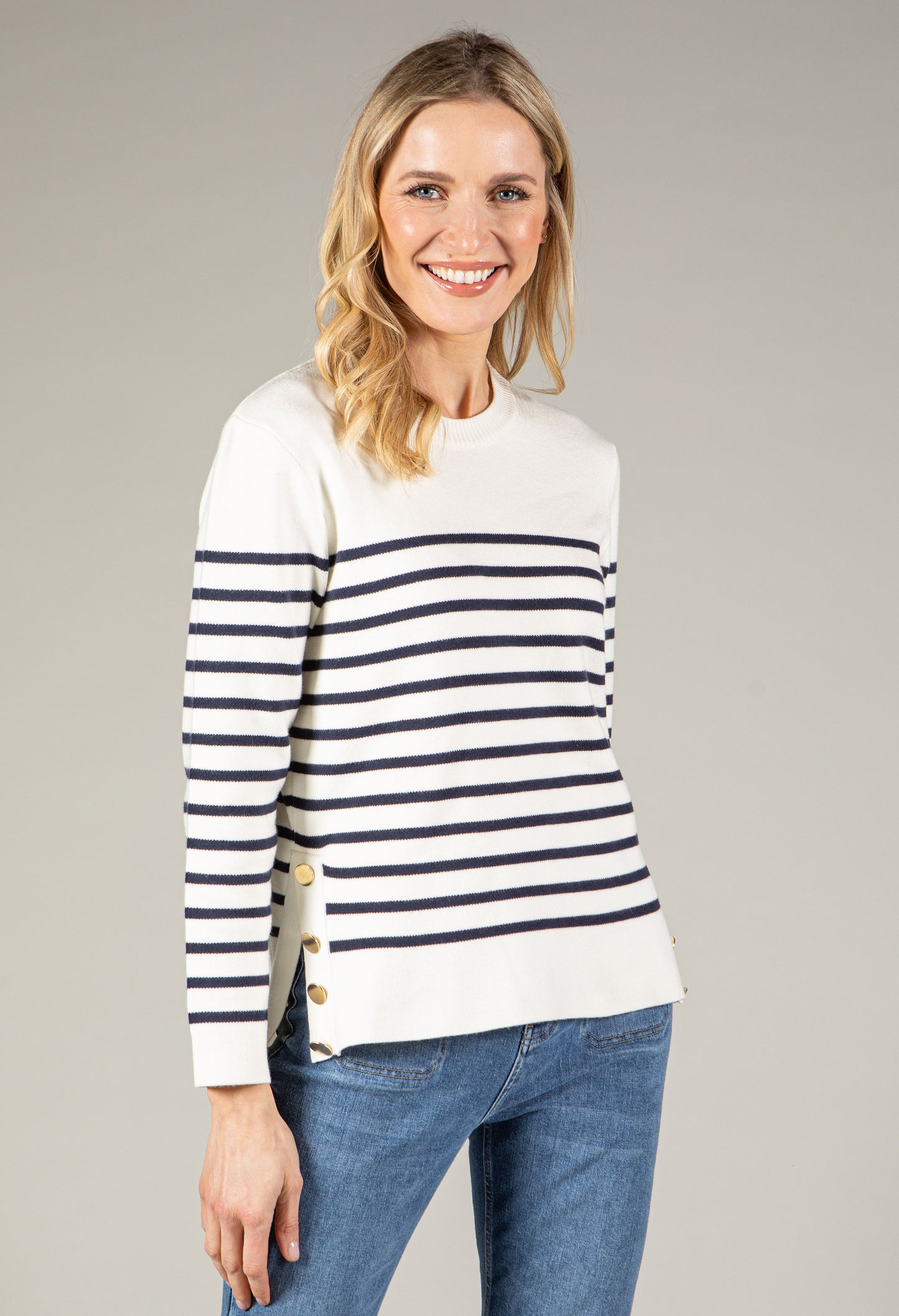 Striped Knit Pullover