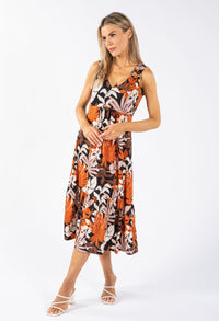 Palm Print Dress