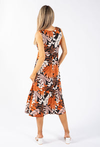 Palm Print Dress