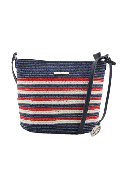 Striped Straw Bag