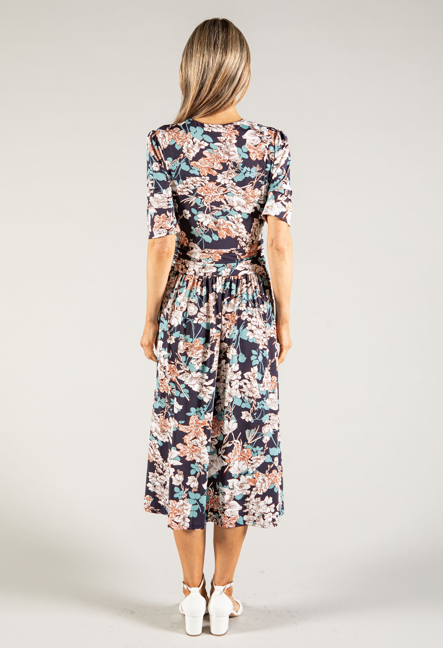 Floral V Neck Dress