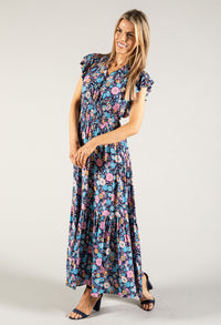 Floral V Neckline Dress