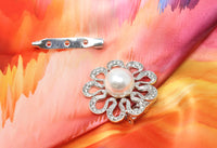 Floral Pearl Brooch