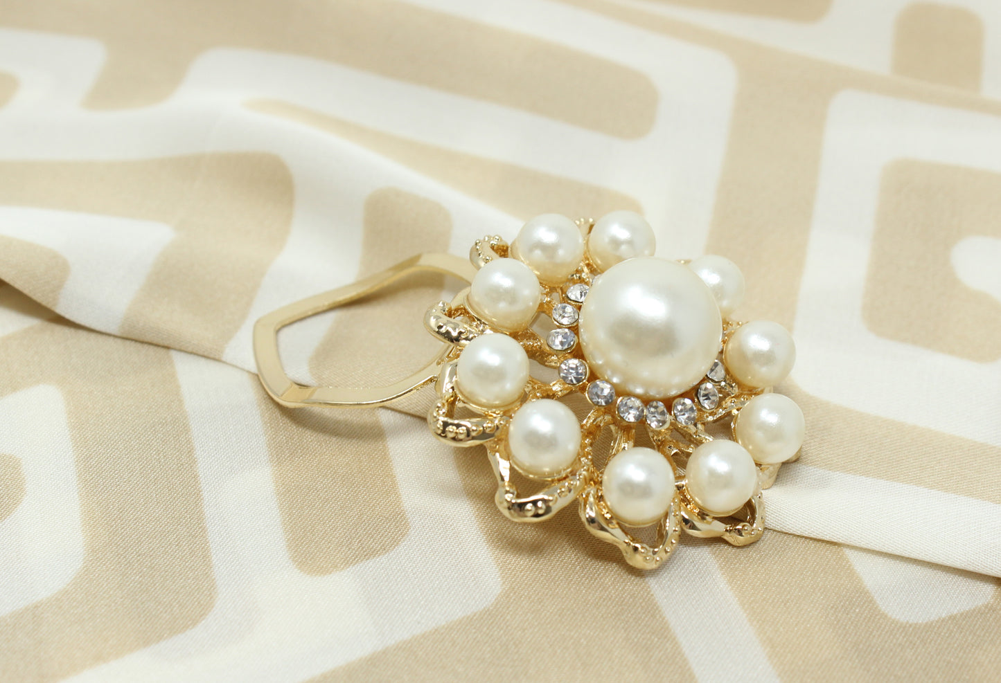 Golden Pearl Brooch