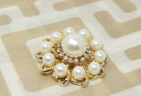 Golden Pearl Brooch