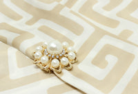 Golden Pearl Brooch