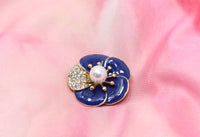 Enamel Flower Brooch