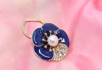 Enamel Flower Brooch