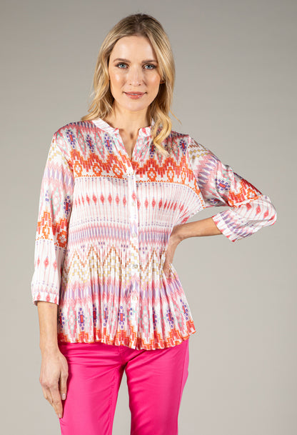 Zigzag Pleated Blouse