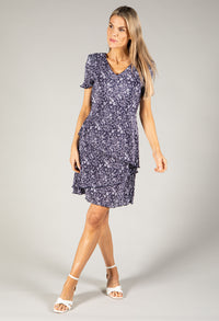 Plisse Floral Dress