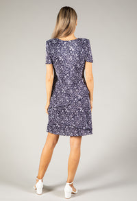 Plisse Floral Dress