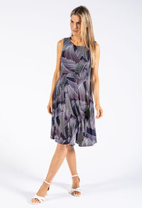 Abstract Print Sleeveless Dress