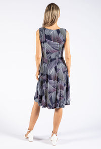 Abstract Print Sleeveless Dress