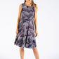 Abstract Print Sleeveless Dress