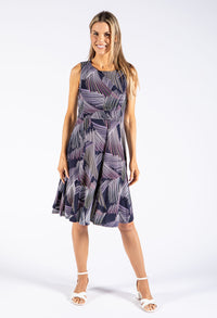 Abstract Print Sleeveless Dress