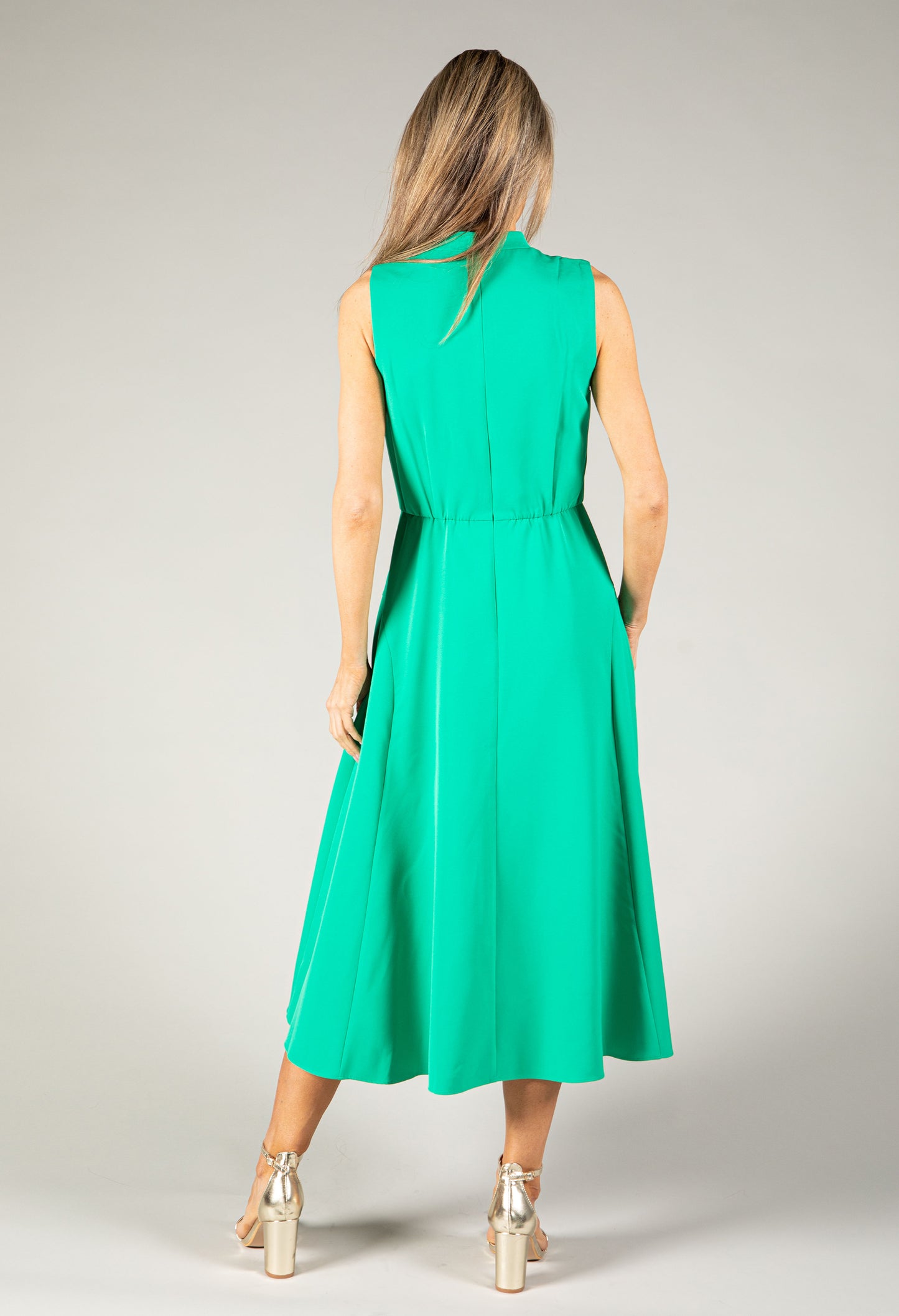 High Neck Sleeveless Dress