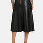 Leather Midi Skirt with Pockets