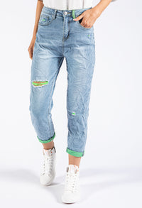 Colour Pop Crinkle Jeans