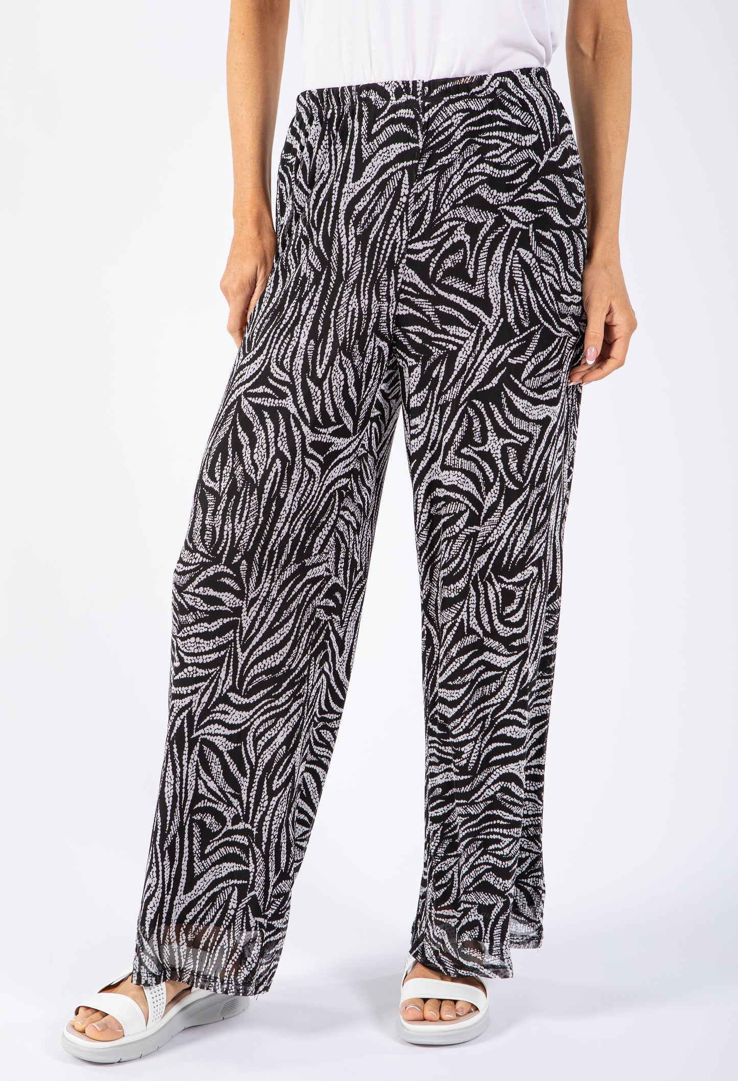 Animal Print Mesh Trouser