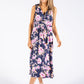 Floral V Neckline Dress