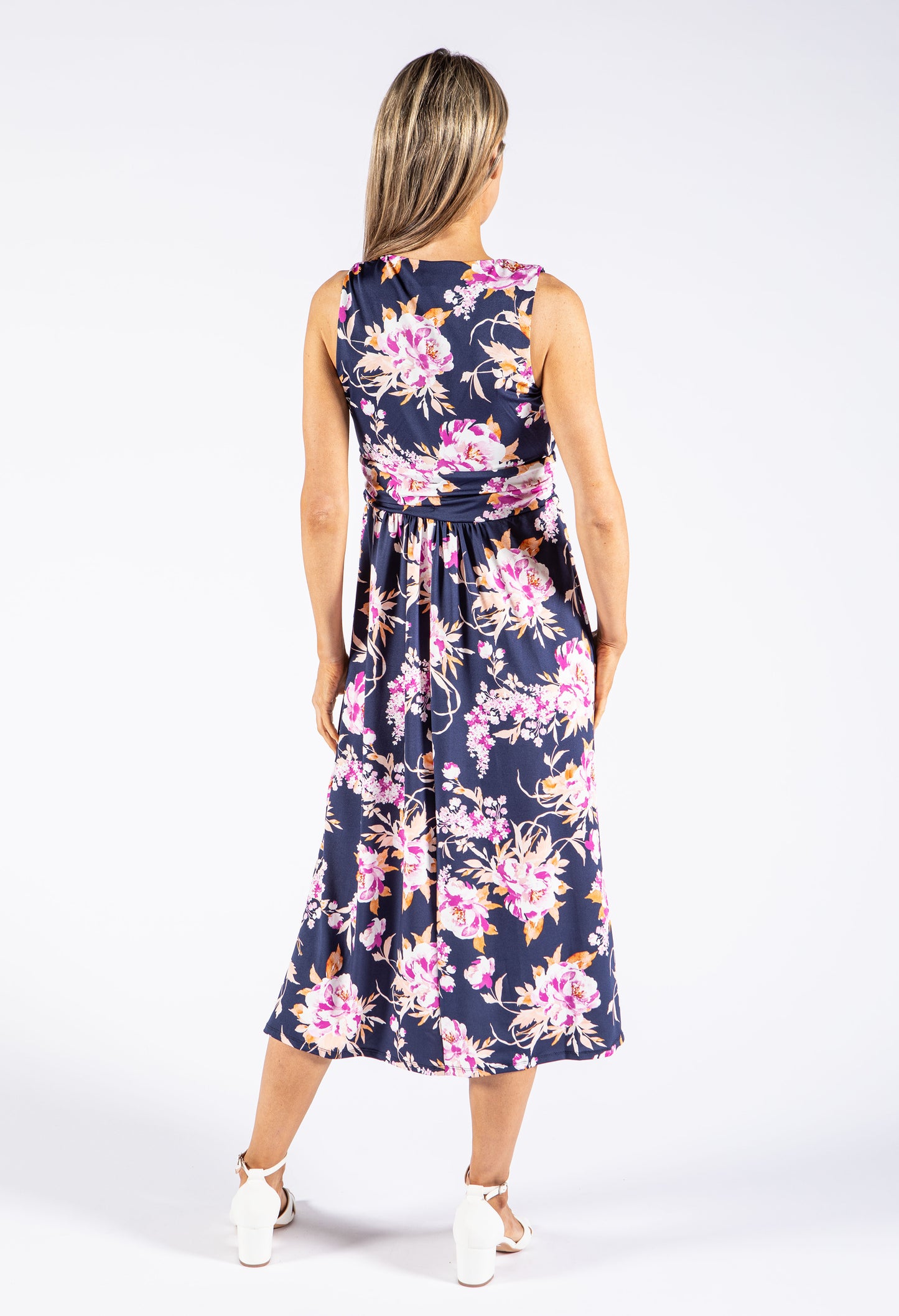 Floral V Neckline Dress