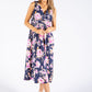 Floral V Neckline Dress