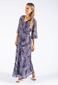 Palm Print Maxi Dress