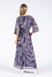 Palm Print Maxi Dress