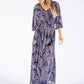 Palm Print Maxi Dress