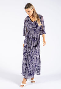 Palm Print Maxi Dress