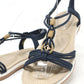 Wooden Look Beaded Sandal